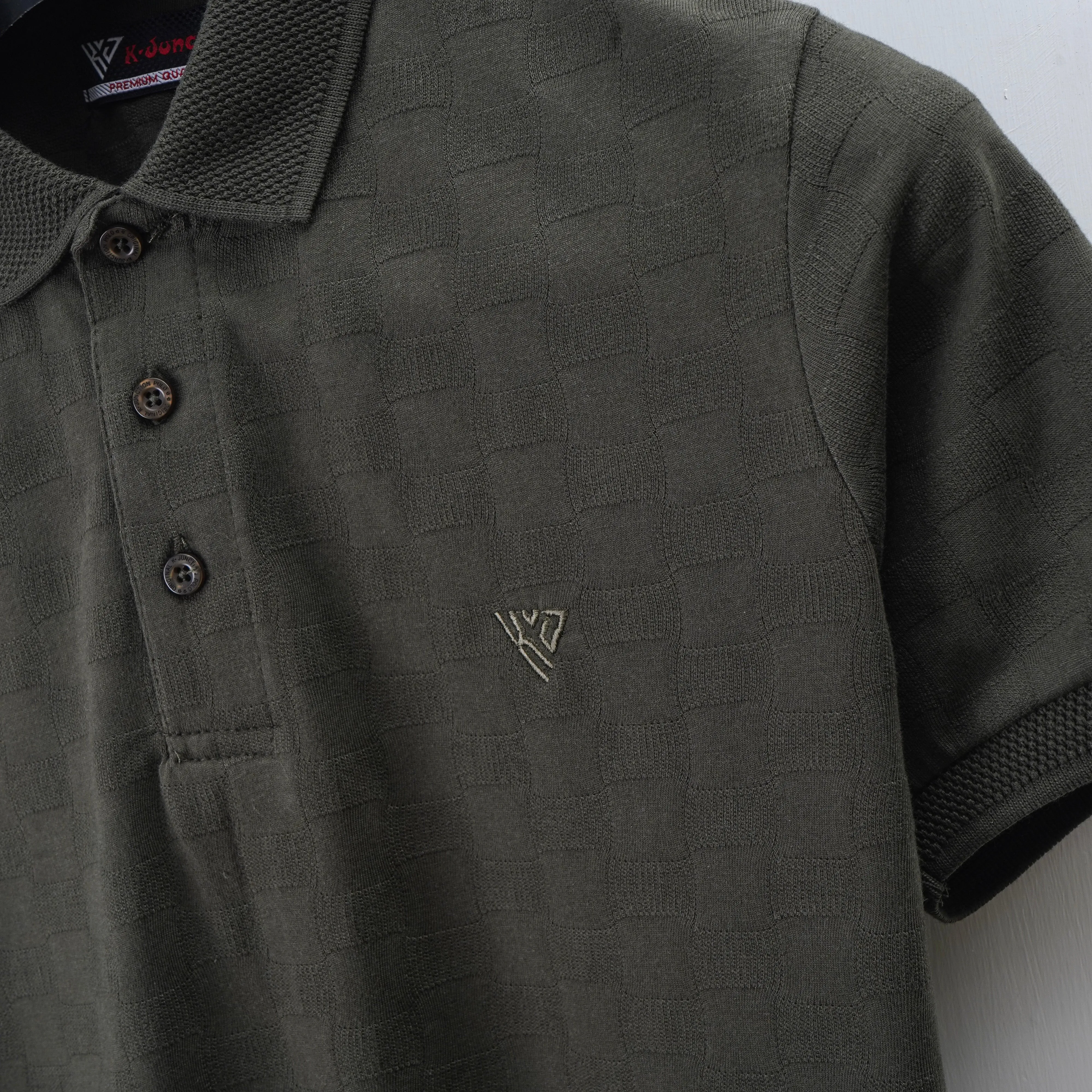 Men's Jacquard Half Sleeve Polo