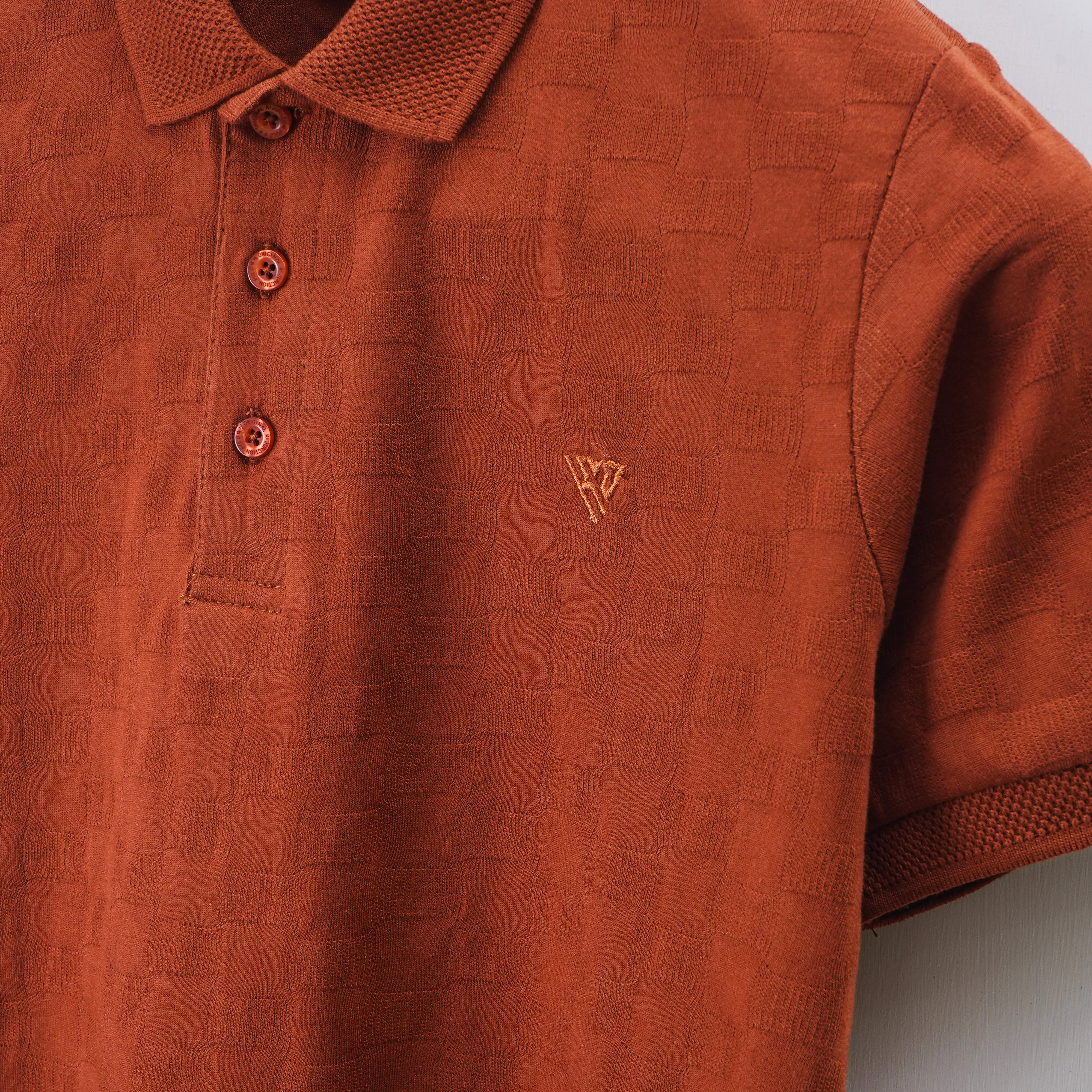 Men's Jacquard Half Sleeve Polo