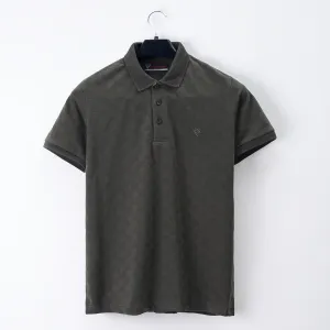 Men's Jacquard Half Sleeve Polo