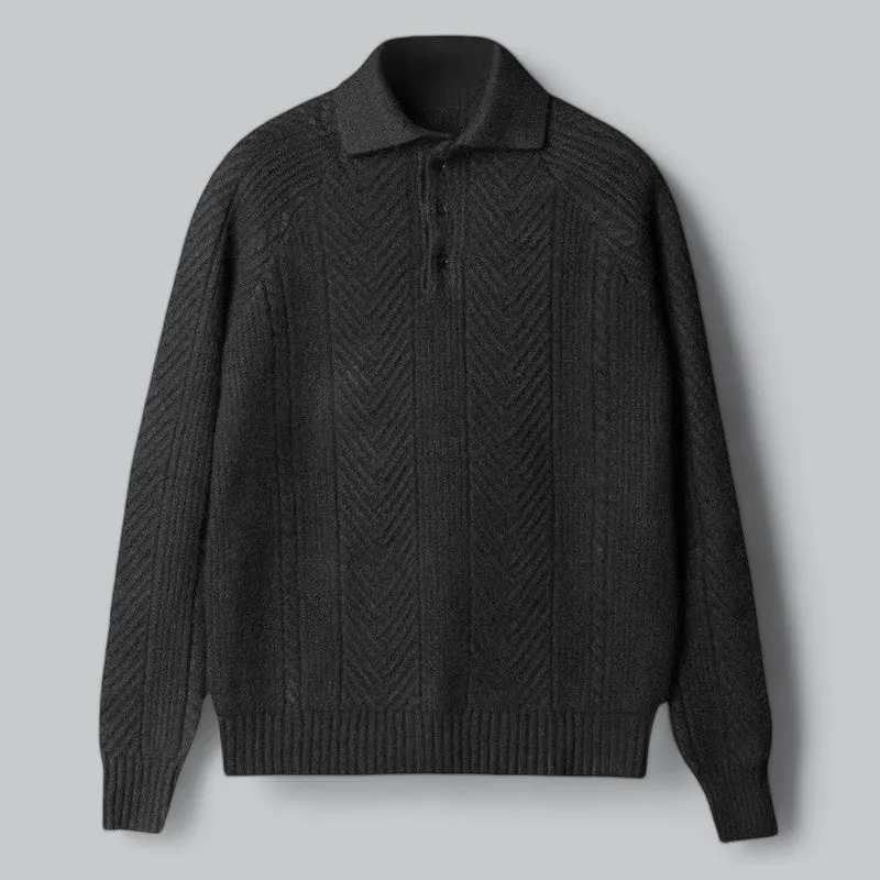Men's Long Sleeve Polo Shirt | Button-Down Collar, Soft Cotton Fabric, Classic Fit