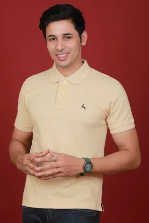 Men's Sandal Core Pique Polo T-shirt with Logo Embroidery