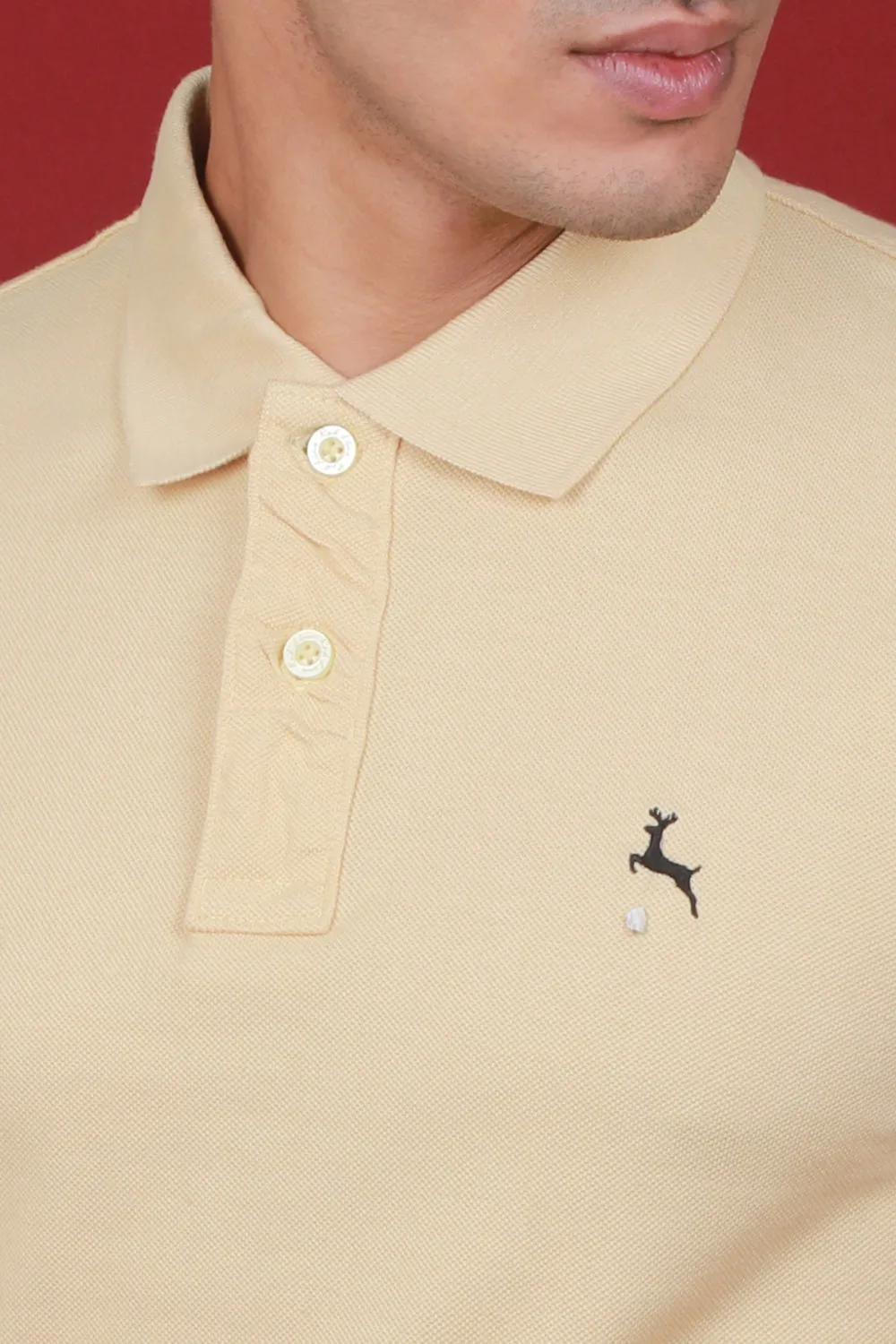Men's Sandal Core Pique Polo T-shirt with Logo Embroidery