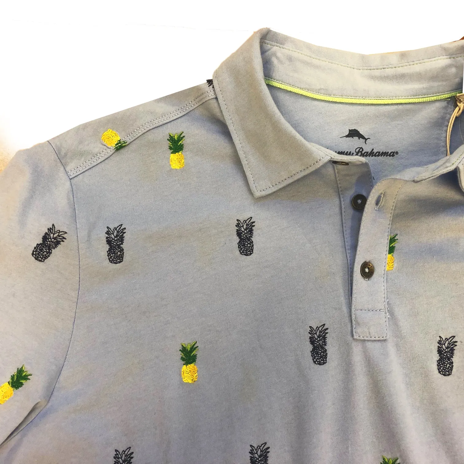 Men's Tommy Bahama | Pineapple Power Polo | Light Sky