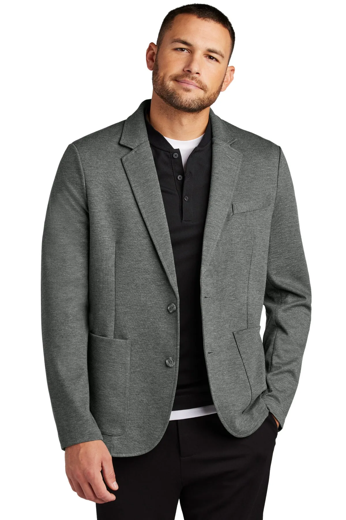 Mercer Mettle Relaxed Knit Blazer MM3030 Storm Grey Heather