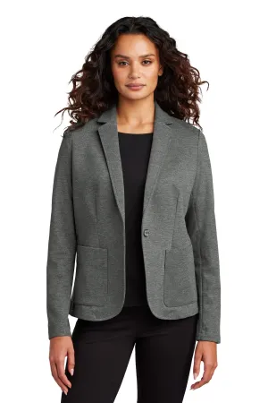 Mercer Mettle Women's Relaxed Knit Blazer MM3031 Storm Grey Heather