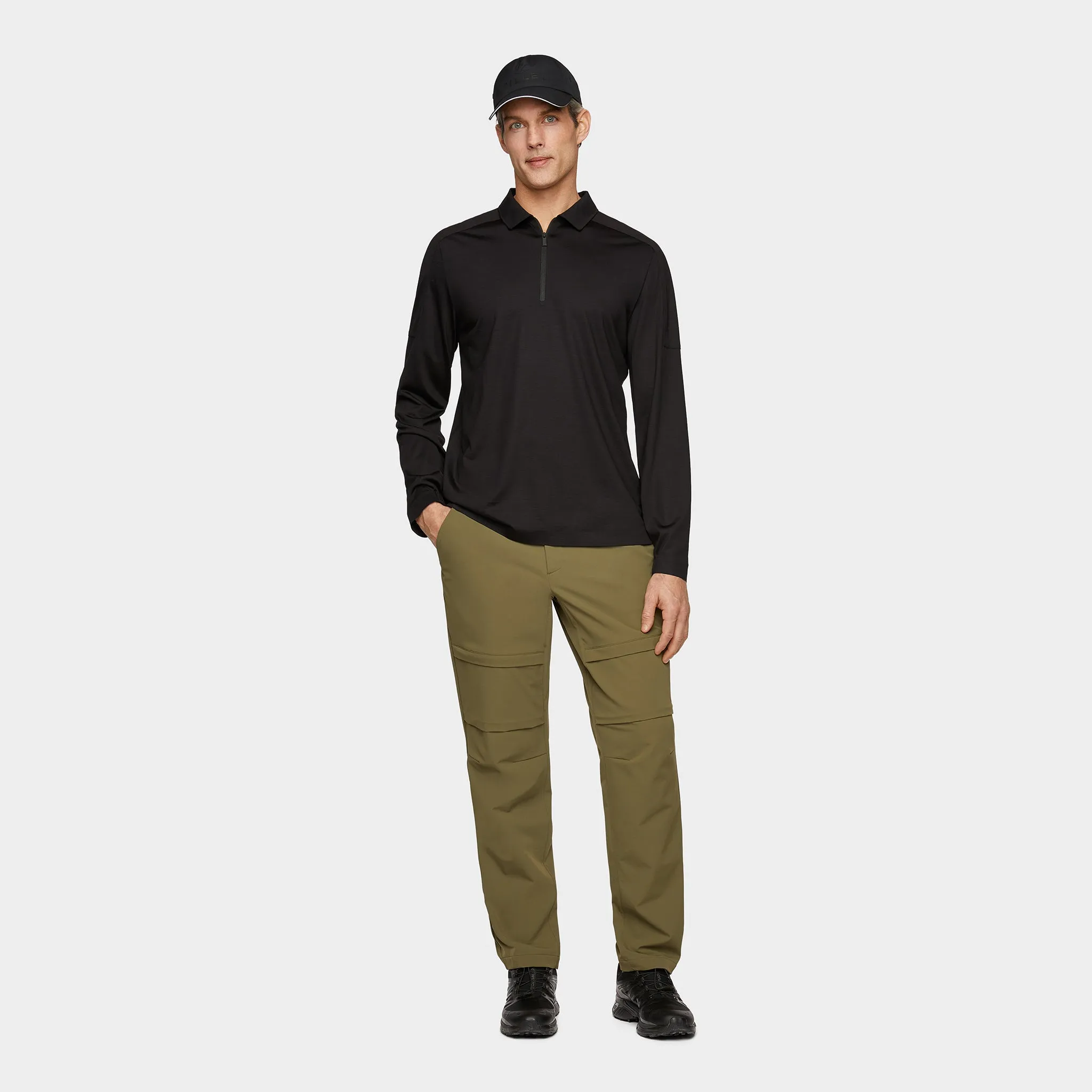 Merino LS Zip Polo