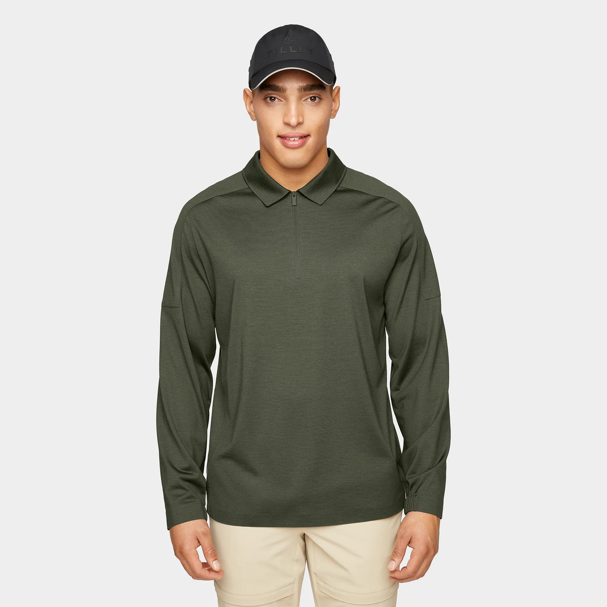 Merino LS Zip Polo