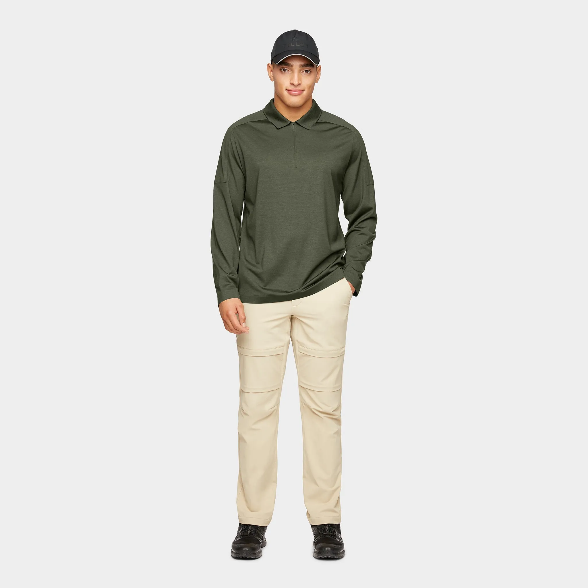Merino LS Zip Polo