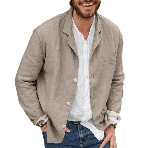 Merivo | Mens Casual Linen Blazer Lightweight Unlined Summer Jacket Smart Look for Jeans, Office or 60s-Inspired Outfits