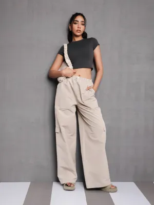 Mid Waist Baggy Pant