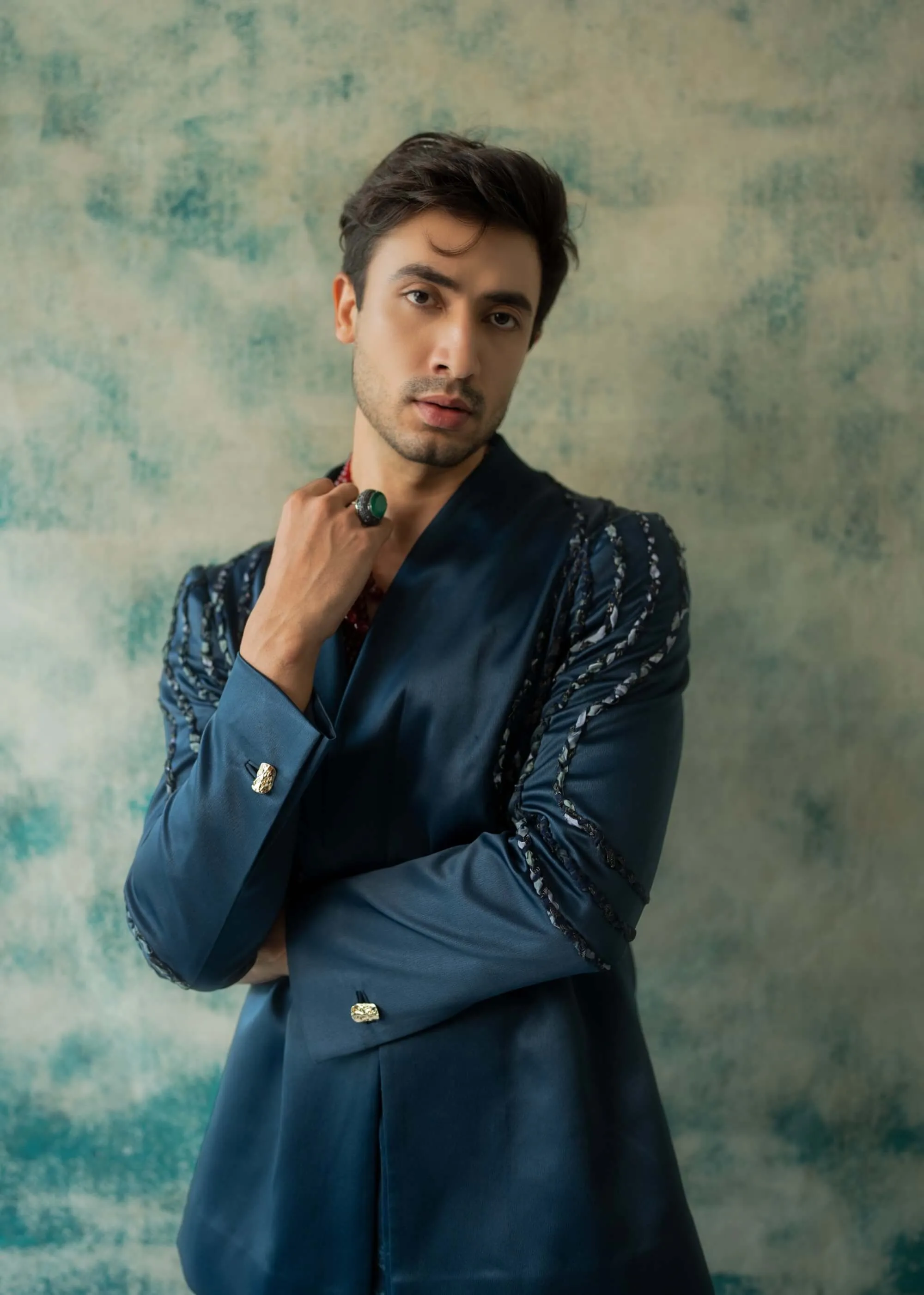 Midnight blue sage blazer and trouser