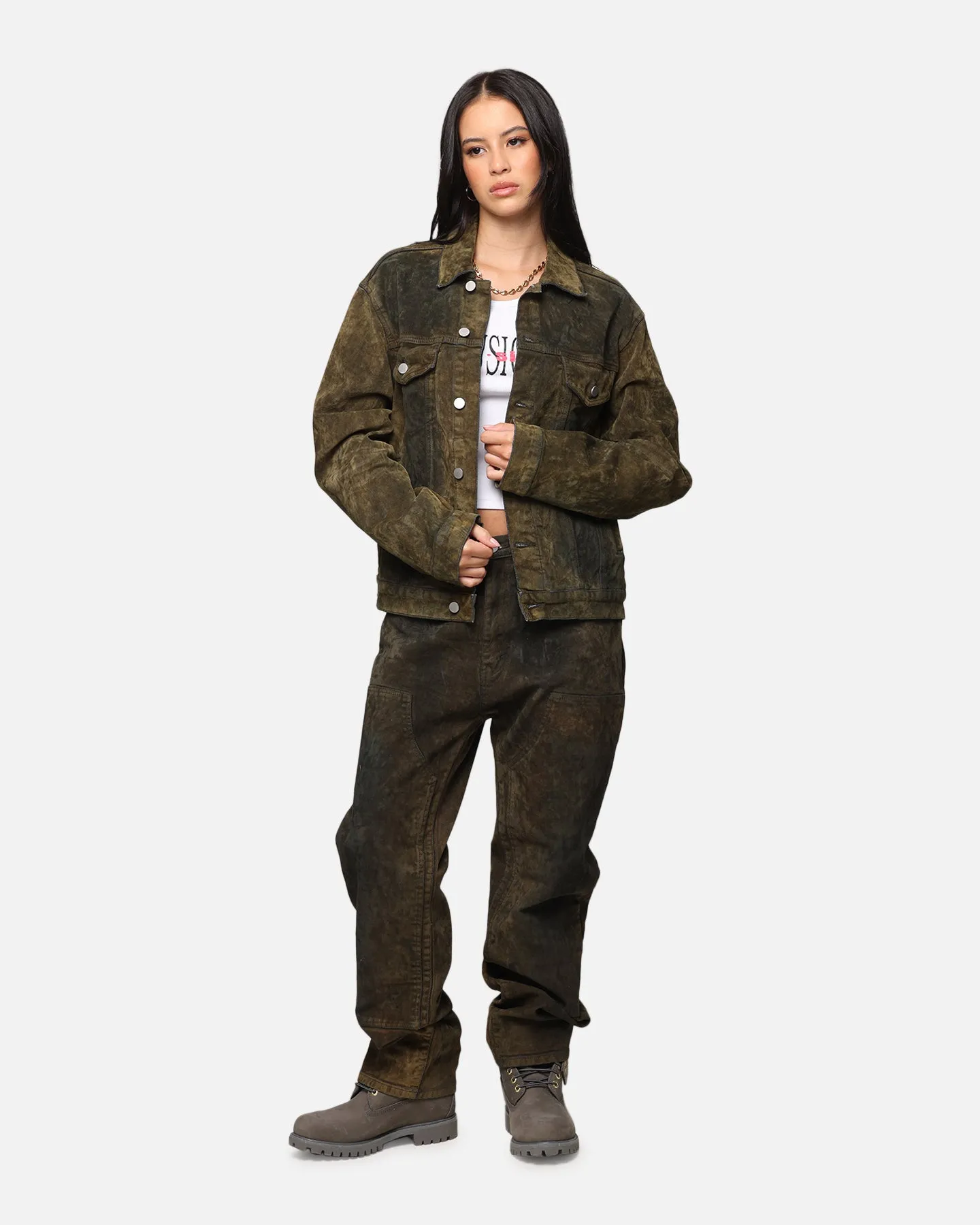 MNML V712 SL3 Suede Pants Olive/Black