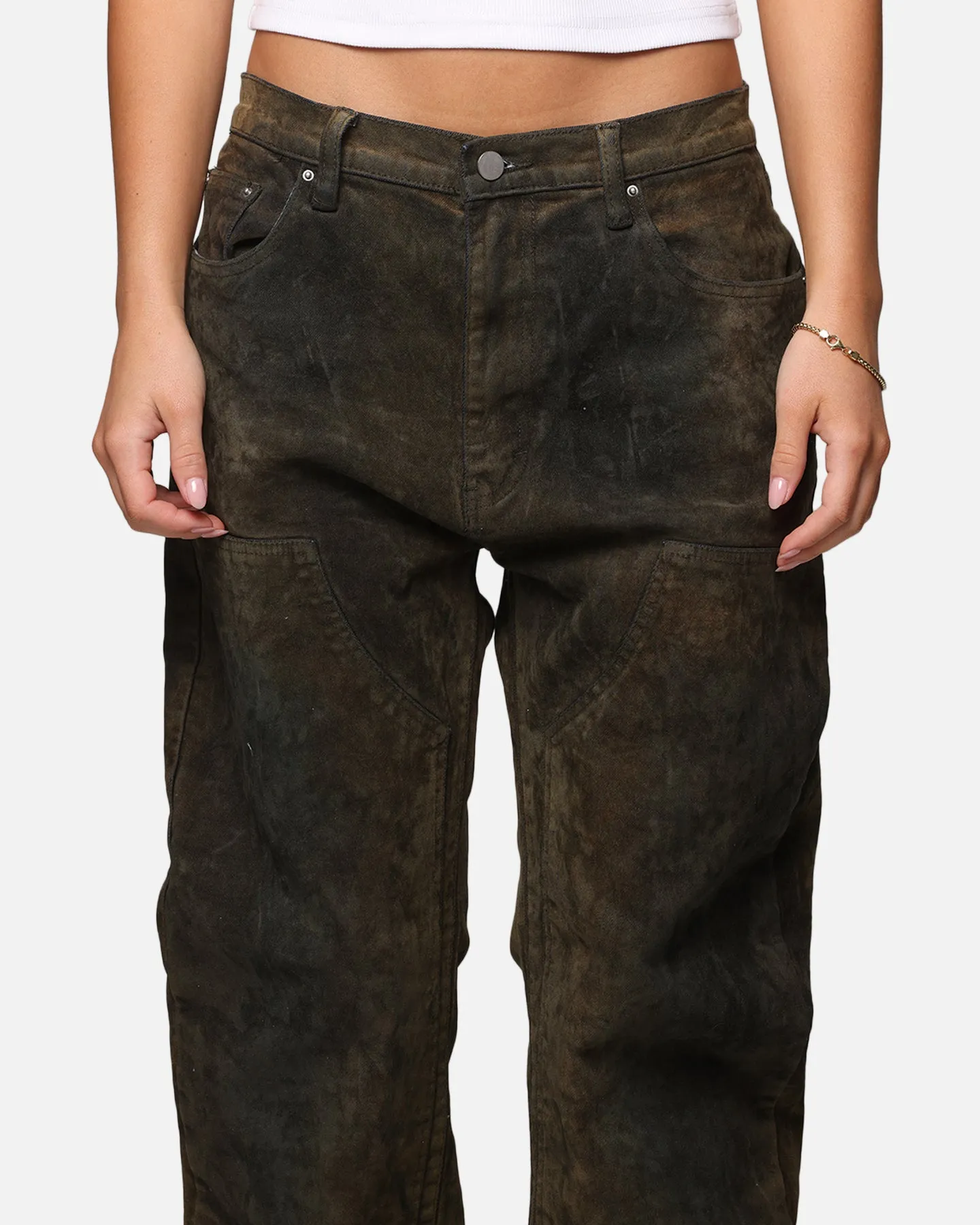 MNML V712 SL3 Suede Pants Olive/Black
