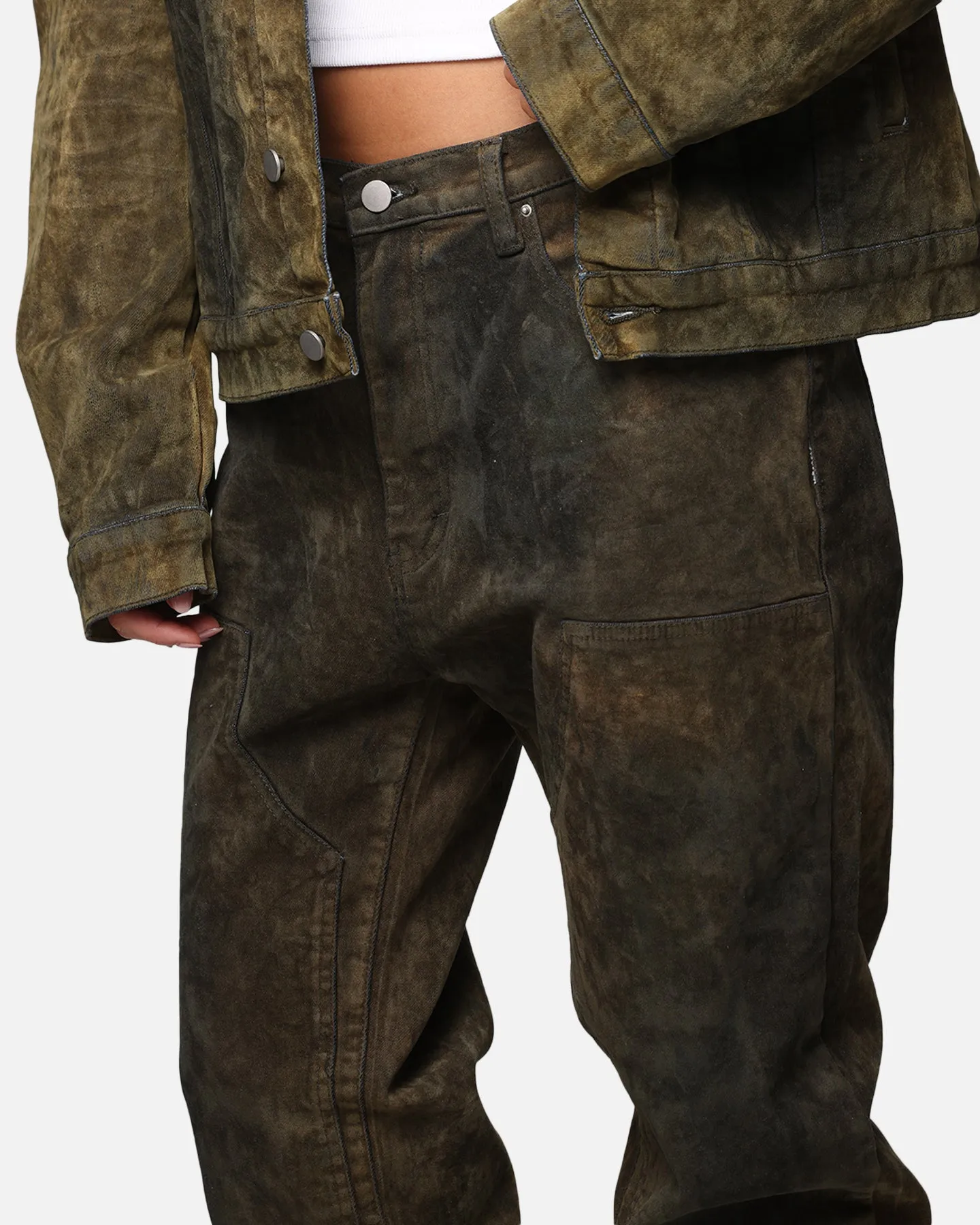 MNML V712 SL3 Suede Pants Olive/Black