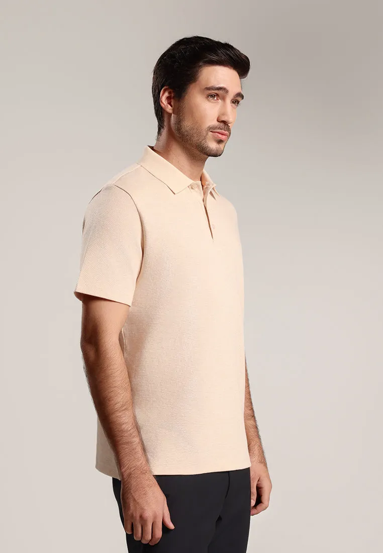 MOC - Kaos Polo Pria Lengan Pendek Byrne - Light Beige