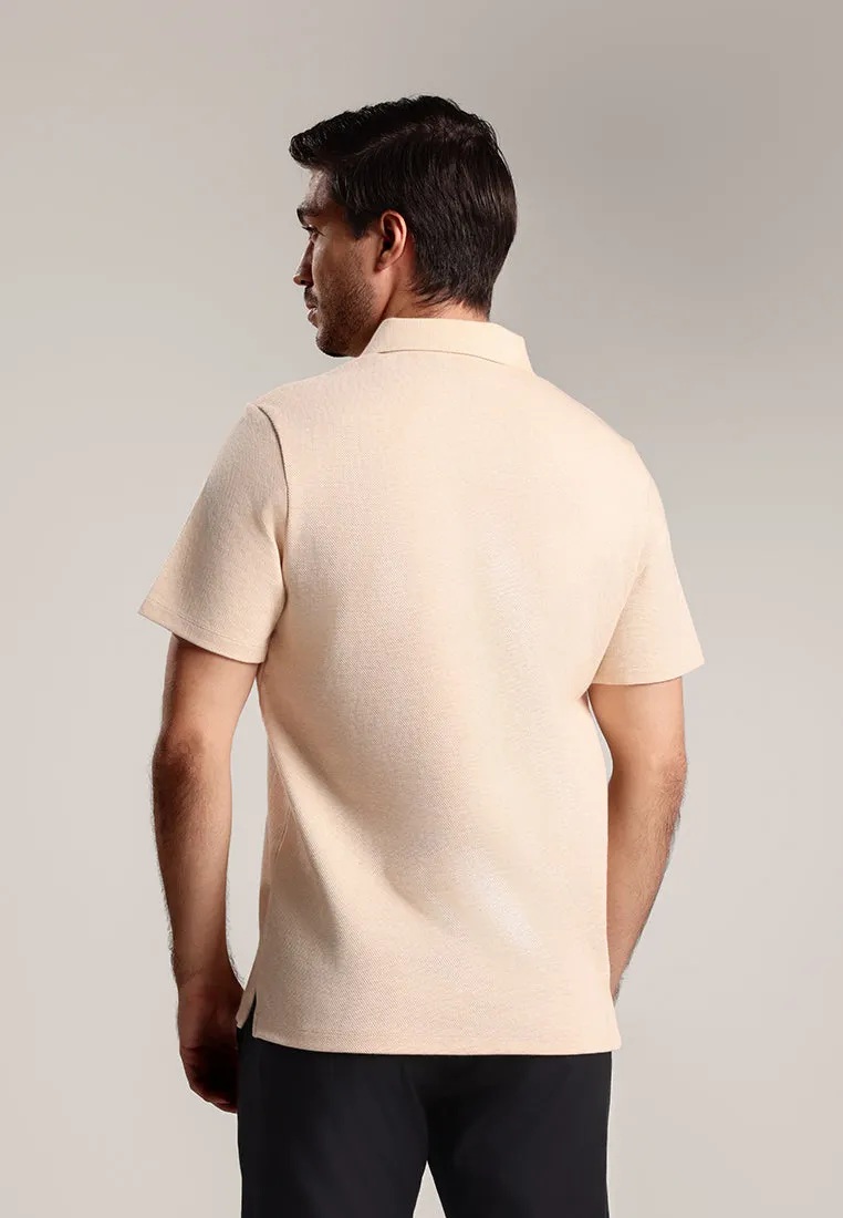 MOC - Kaos Polo Pria Lengan Pendek Byrne - Light Beige