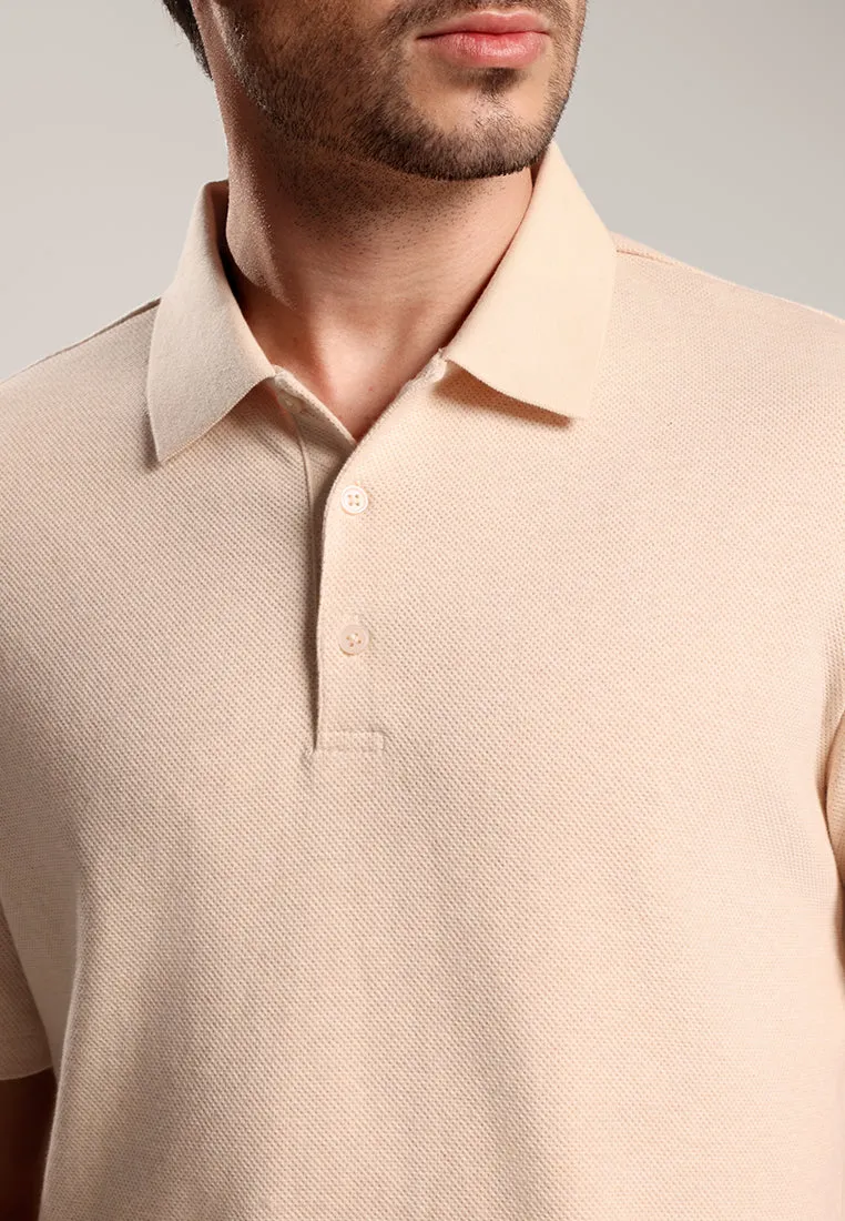MOC - Kaos Polo Pria Lengan Pendek Byrne - Light Beige