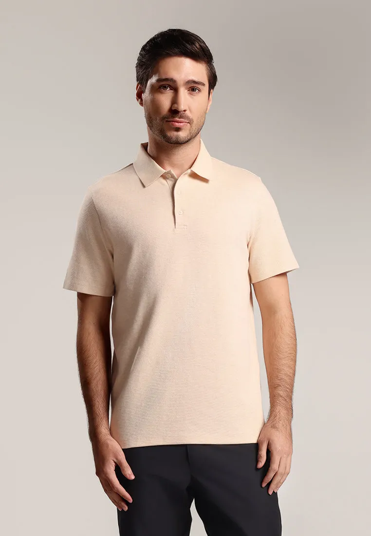 MOC - Kaos Polo Pria Lengan Pendek Byrne - Light Beige