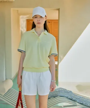 Monday Flow Women's Match Point Collar Top - Lemon