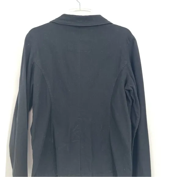 Morbid Threads Women’s Black Button-Up Blazer Size XXL (2X) Cotton 5 Button