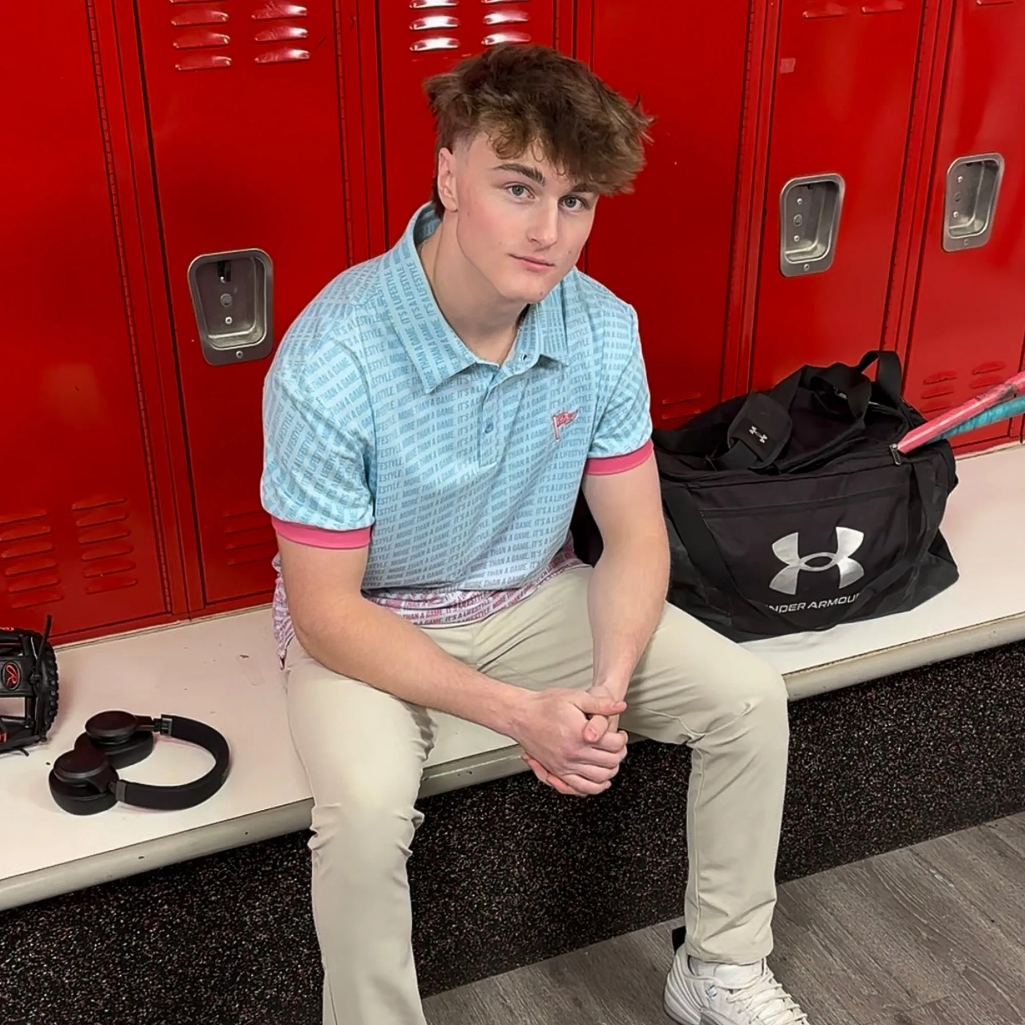More Than a Game Gradient Youth Polo - Cotton Candy Blue