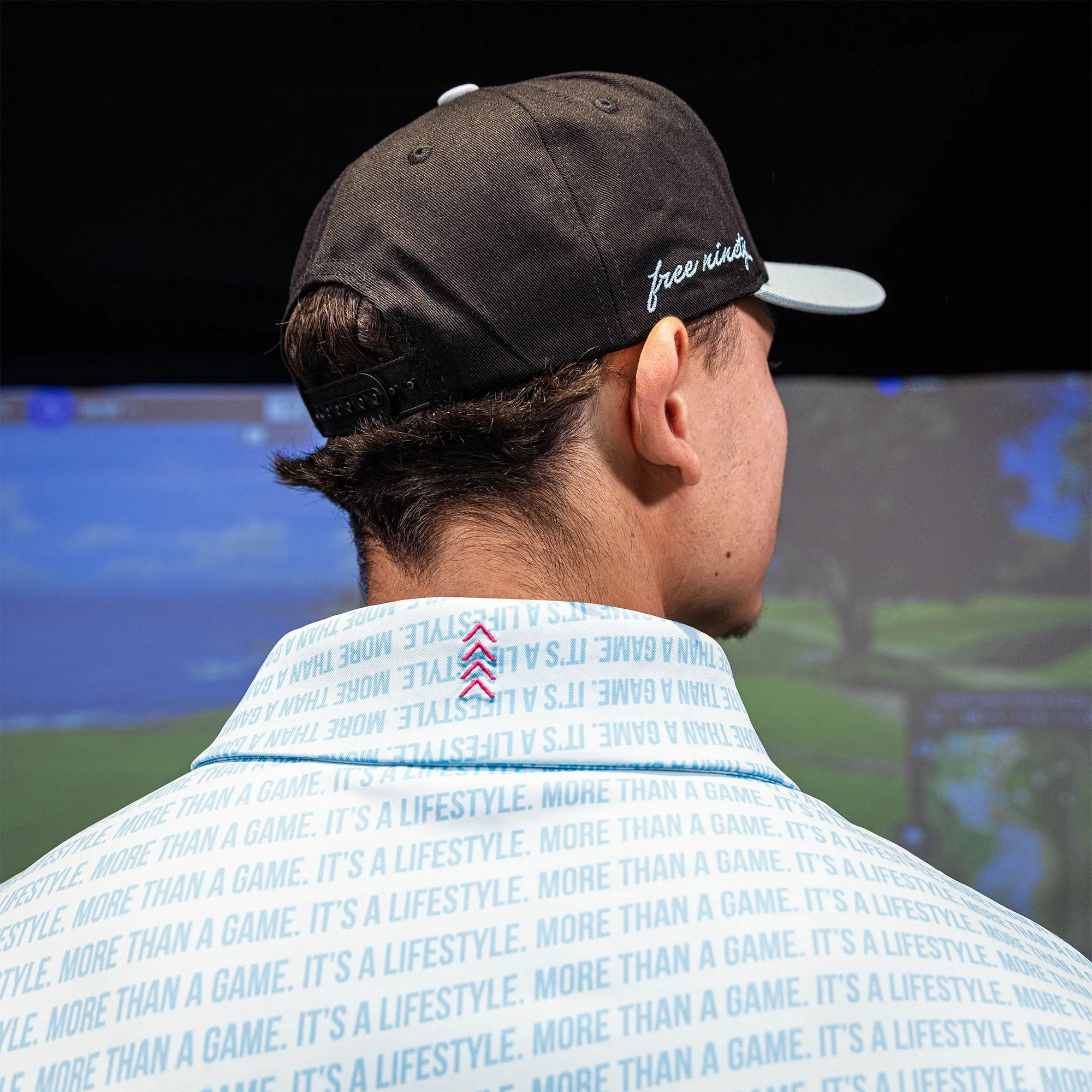 More Than a Game Gradient Youth Polo - Cotton Candy Blue