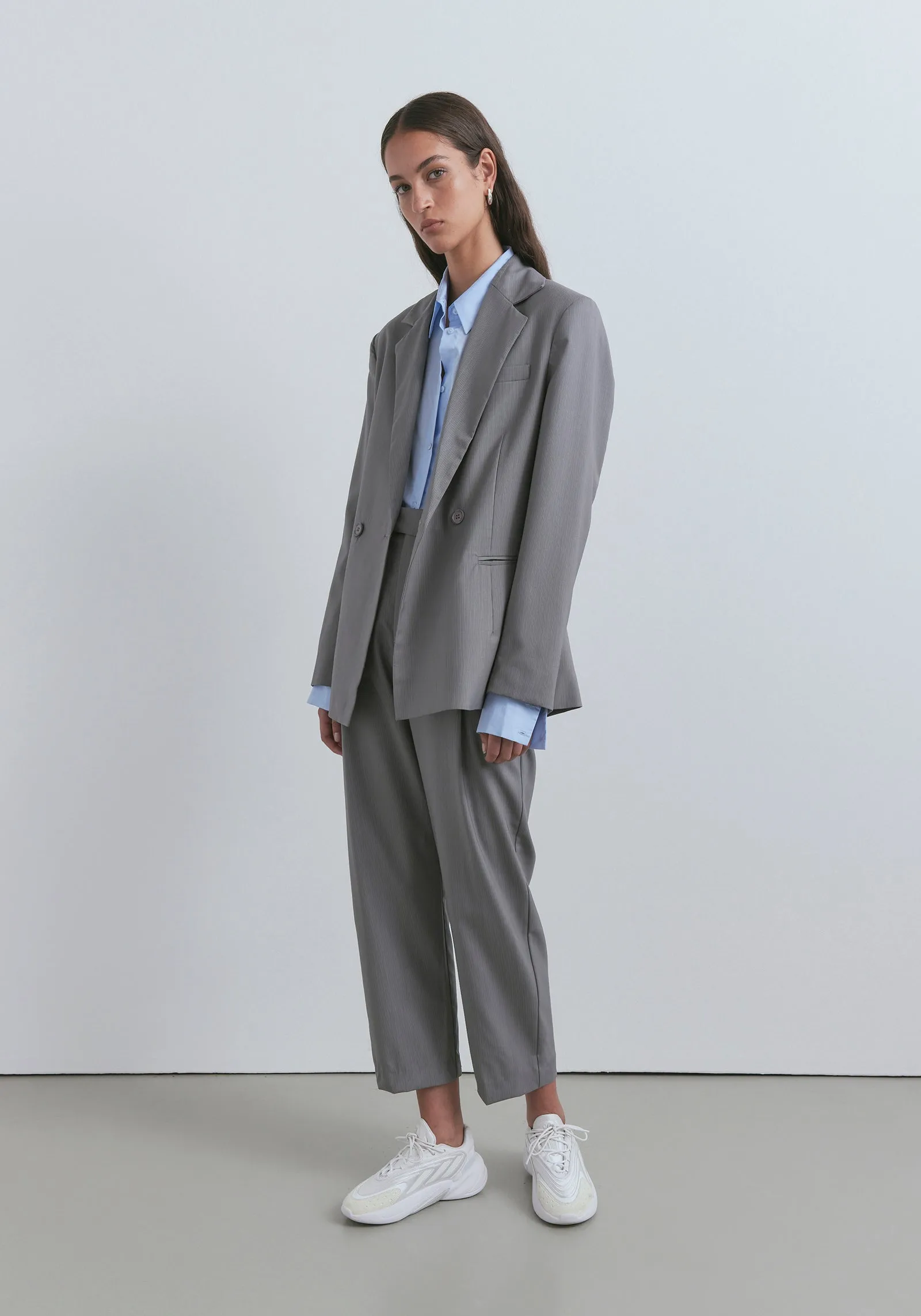 Morningstar Wool Blazer - Cambridge Stripe