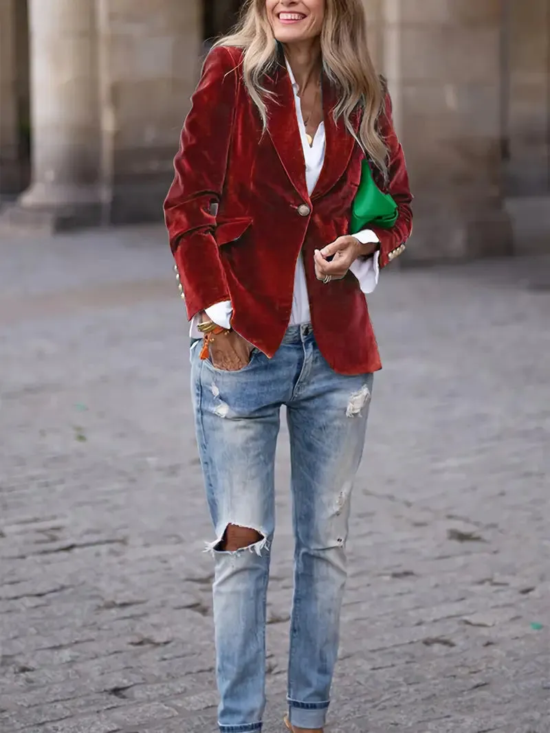 Morwenna | Elegant Velvet Blazer