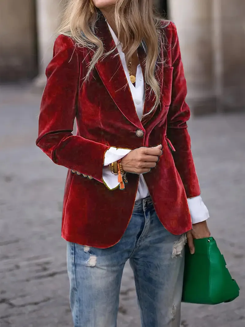 Morwenna | Elegant Velvet Blazer