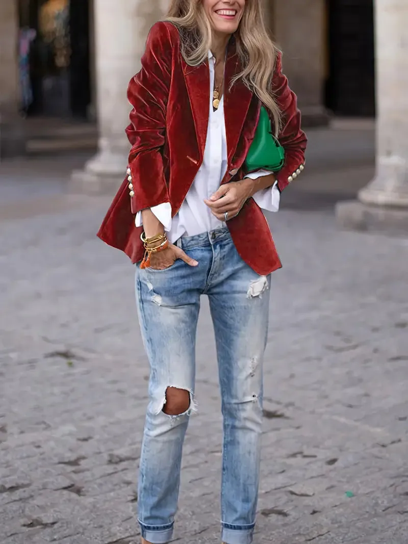 Morwenna | Elegant Velvet Blazer