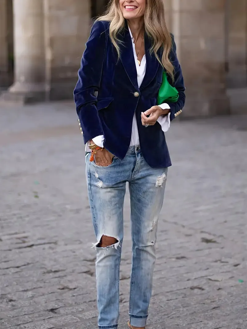 Morwenna | Elegant Velvet Blazer