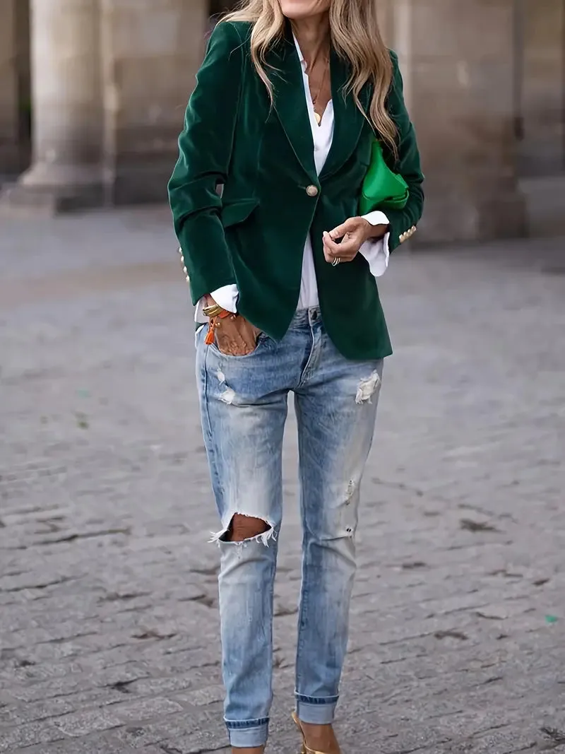 Morwenna | Elegant Velvet Blazer