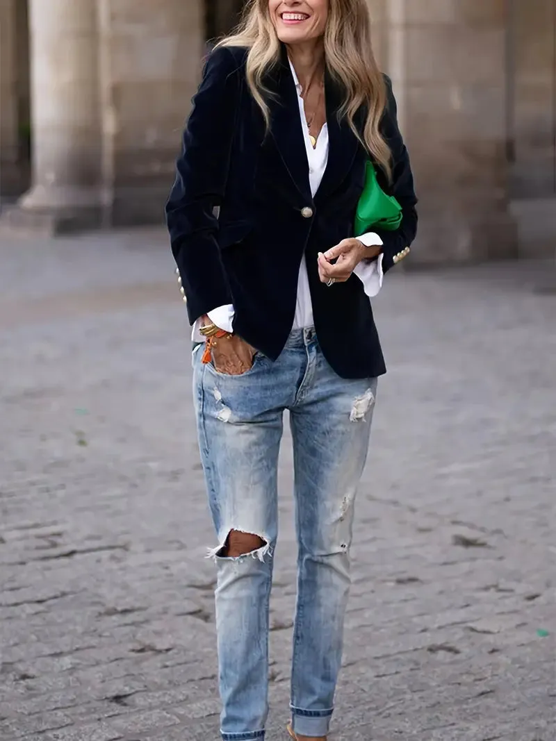 Morwenna | Elegant Velvet Blazer