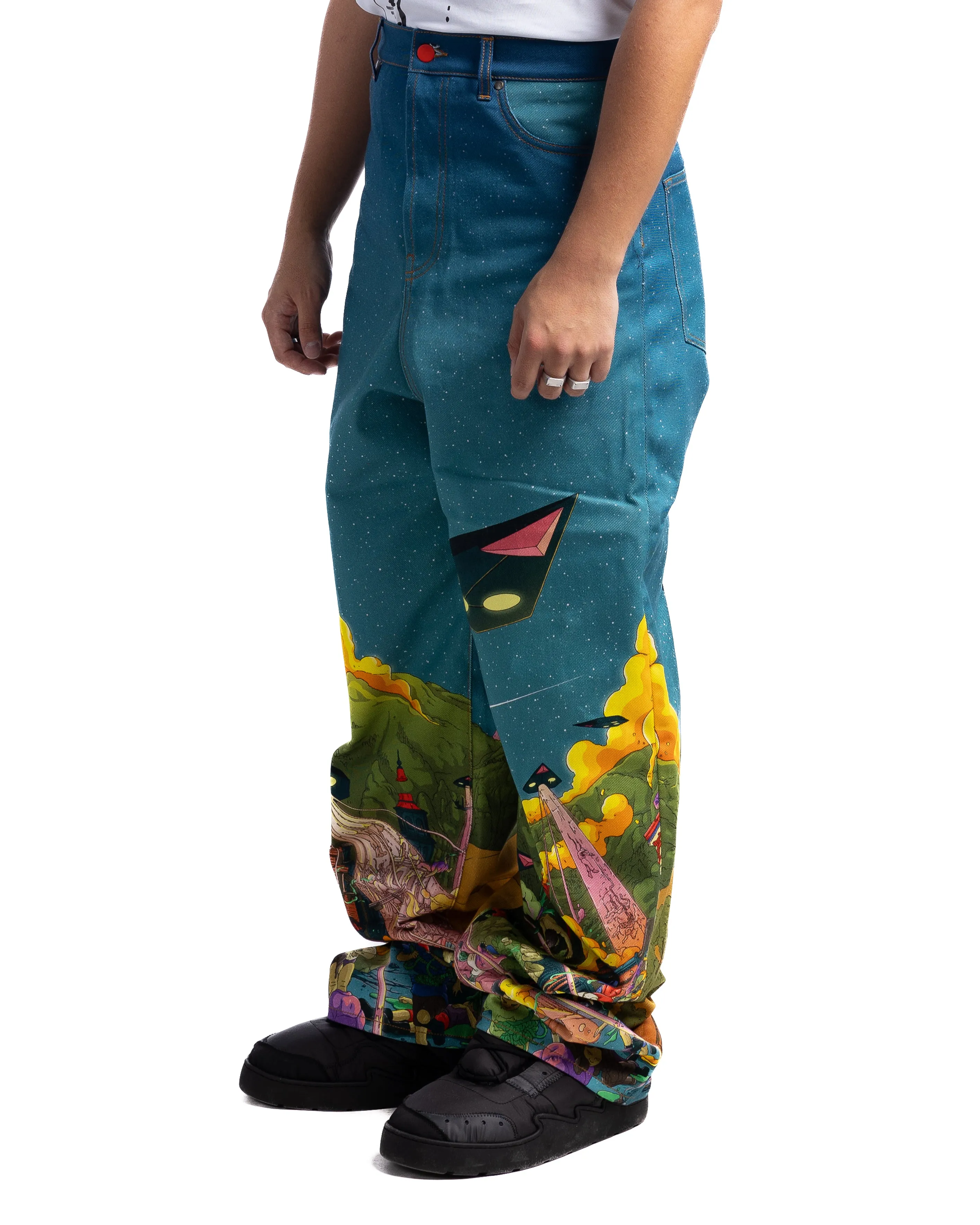 MOTR Baggy Jeans Invasion Print