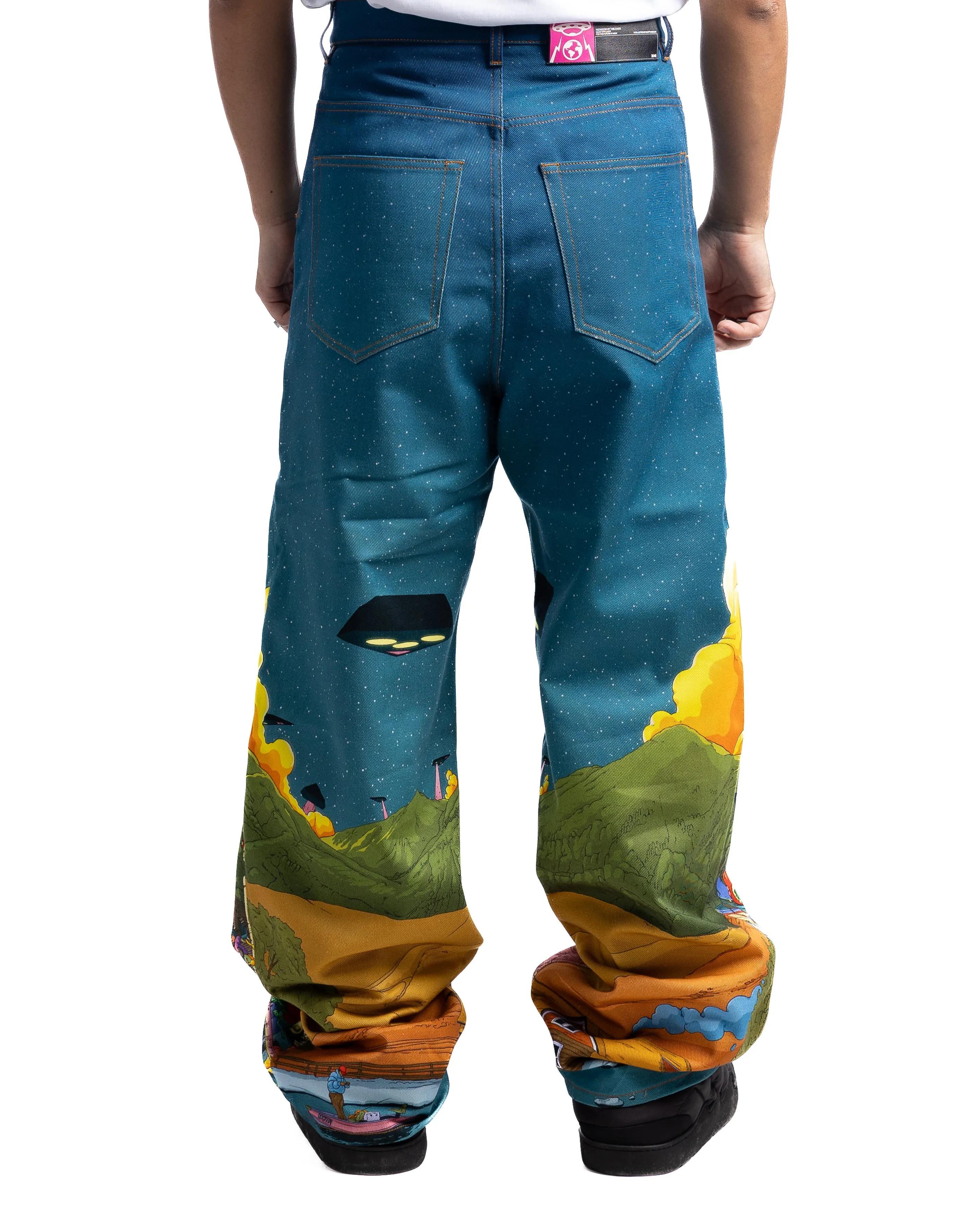 MOTR Baggy Jeans Invasion Print