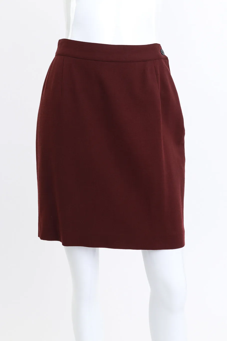 Mulberry Stitch & Pleats Wool Skirt Set