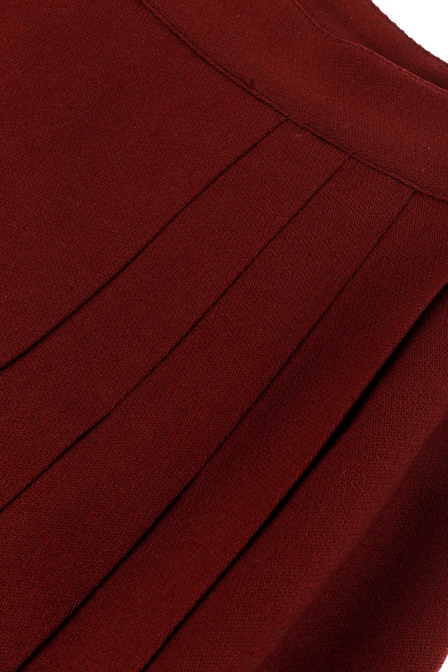 Mulberry Stitch & Pleats Wool Skirt Set
