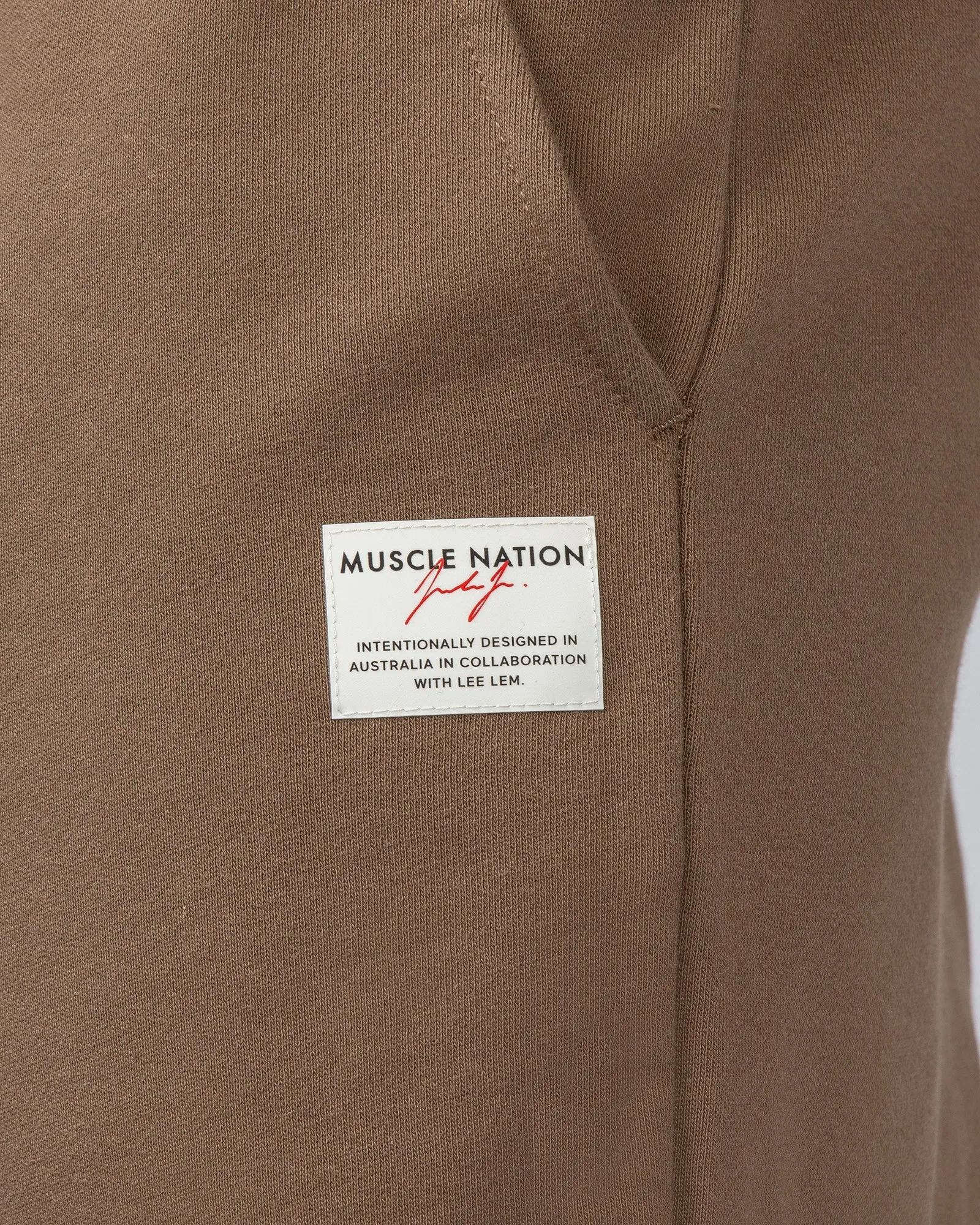 Muscle Nation | Lee Lem Track Pants - Washed Hazelnut