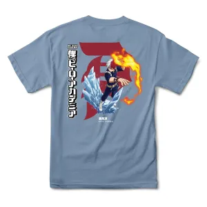 MY HERO ACADEMIA X PRIMITIVE DIRTY P SHOTO TODOROKI SLATE BLUE T-SHIRT
