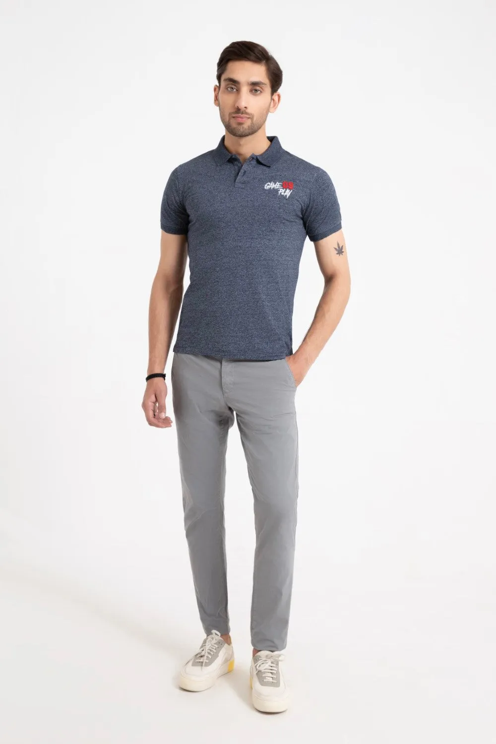Navy Collar T-Shirt