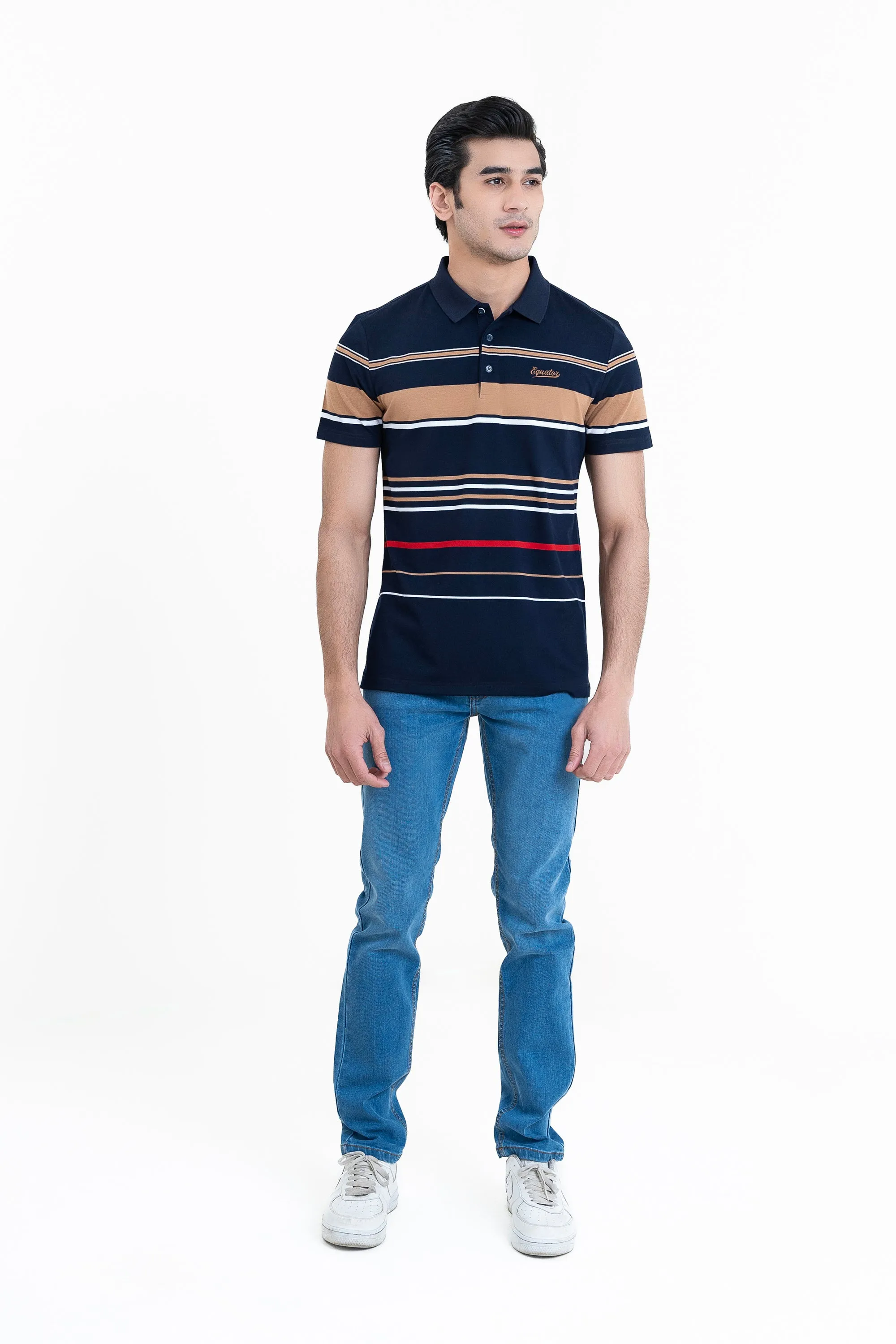 Navy Collar T-Shirt