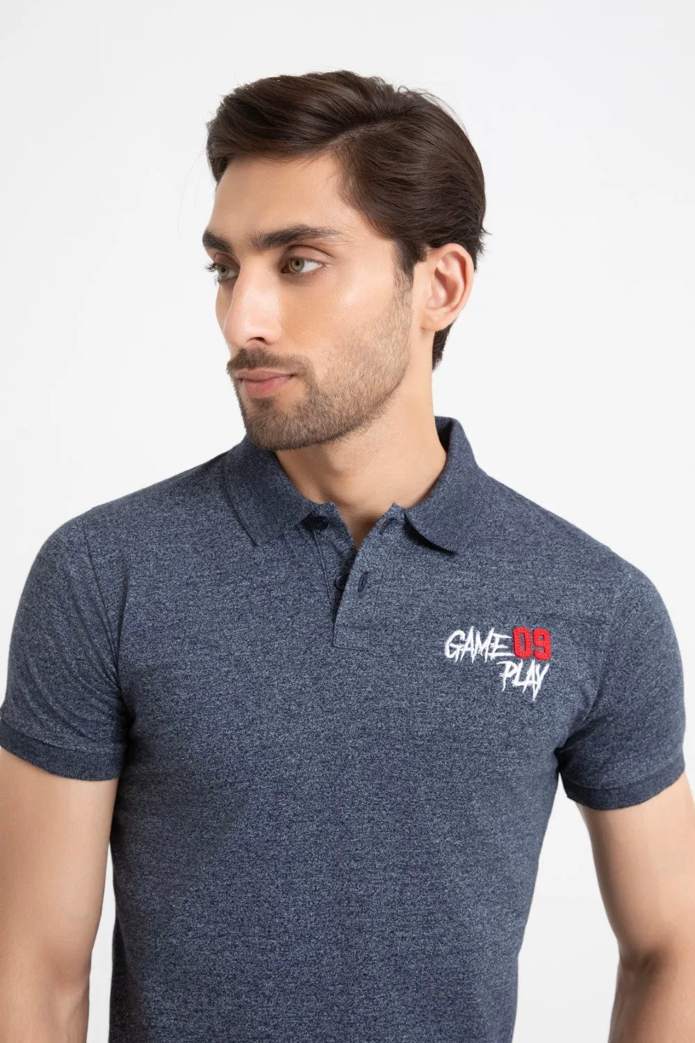 Navy Collar T-Shirt