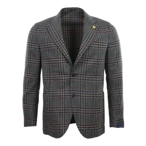 Navy Plaid Soft Blazer