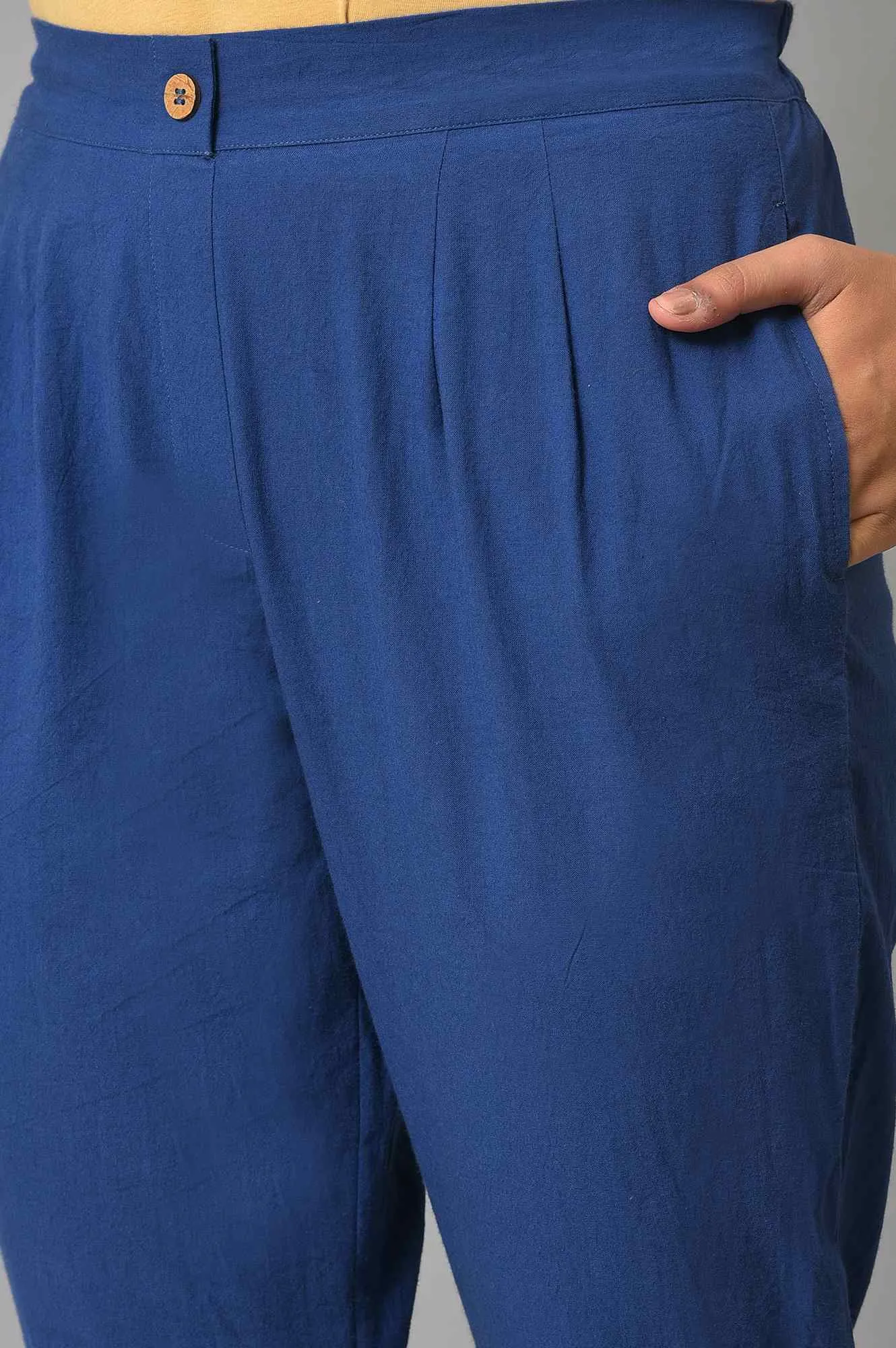 Navy Straight Fit Trouser Pants