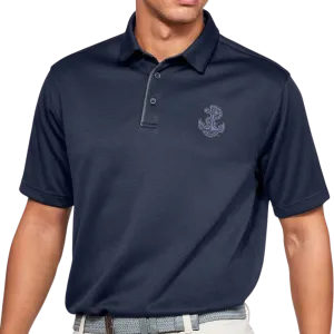 Navy Tonal Anchor Under Armour Tech Polo (Navy)