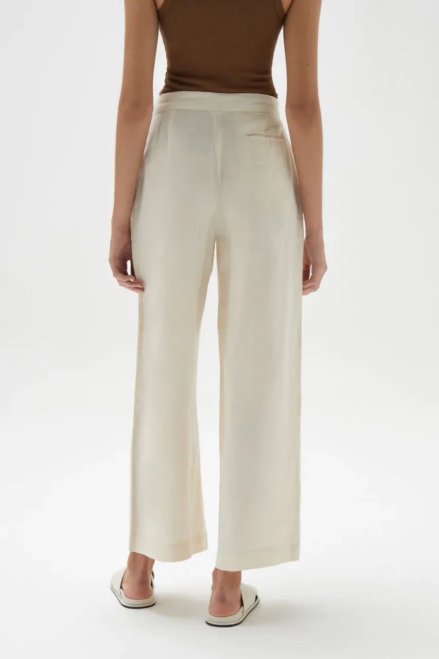 Neva Wide Leg Pant - Stone