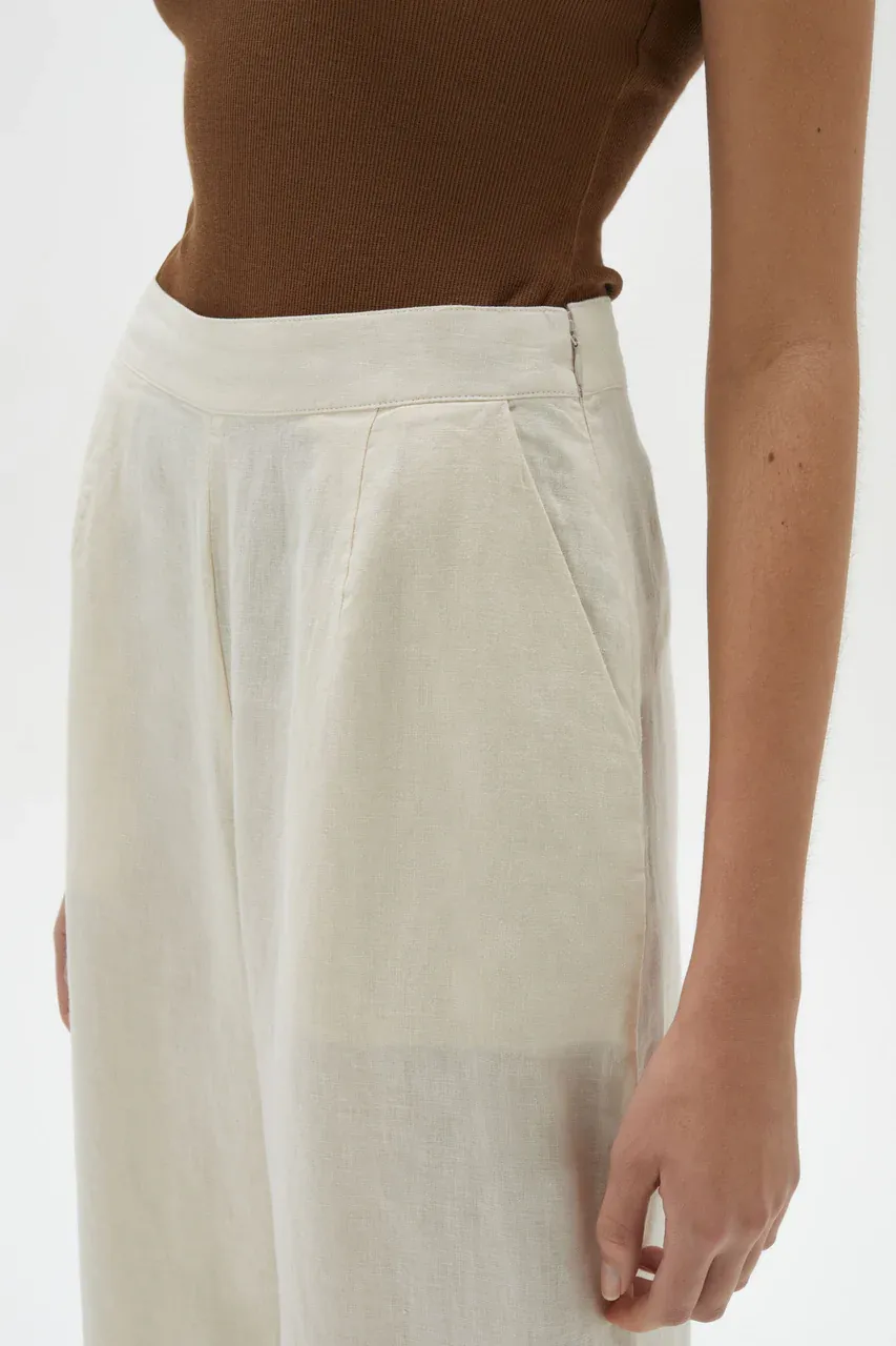 Neva Wide Leg Pant - Stone
