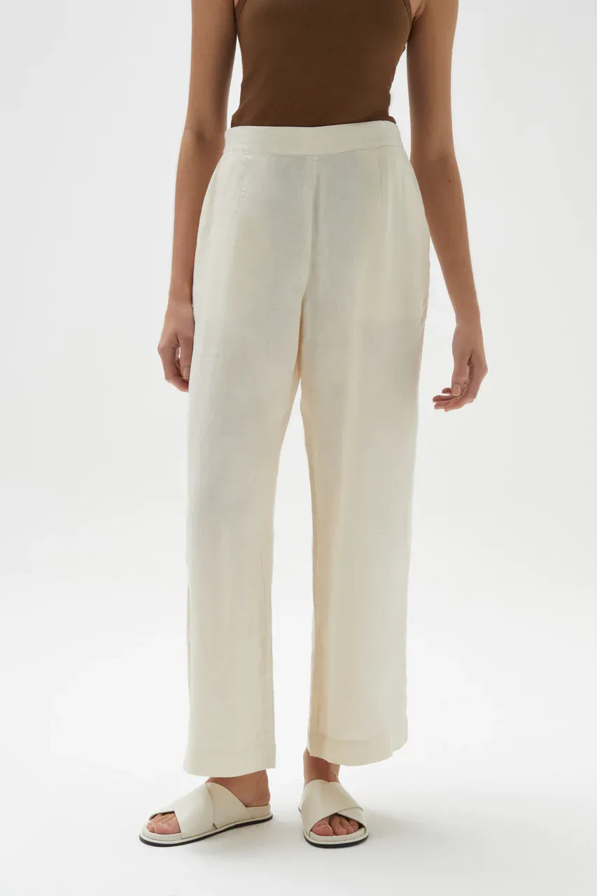 Neva Wide Leg Pant - Stone