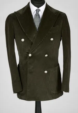 New Suitsupply Havana Dark Green Pure Cotton Corduroy Blazer - Size  38S
