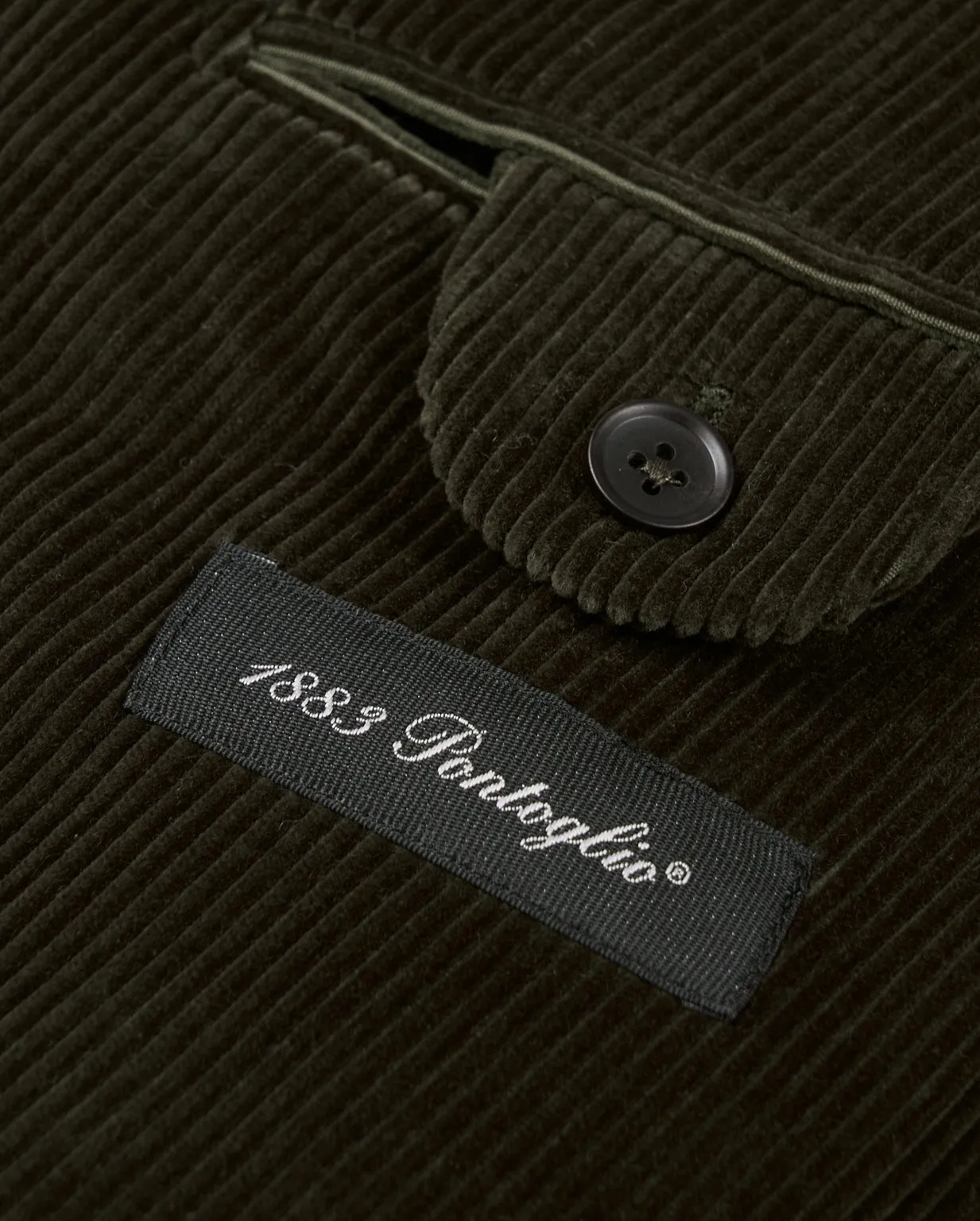 New Suitsupply Havana Dark Green Pure Cotton Corduroy Blazer - Size  38S